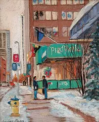 Let's Go to Pied Pickle by Lucienne Boucher Zegray, 2000, pastel on paper, sold Apr 2008