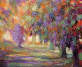 Claude Tremblay, Ces Arbes Changes de VIe, acrylic on canvas