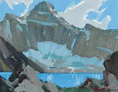 Peter Whyte, Untitled - Mountain Lake, 1938, 1938, oil on canvas board