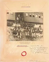 Carl Beam, Geronimo - On Route to a Concentration Camp..., mixed media on paper