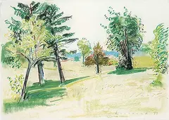 Kenneth Lochhead, Summer Vista #12, 1979, pastel on paper