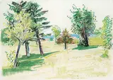 Kenneth Lochhead, Summer Vista #12, 1979, pastel on paper
