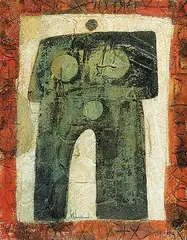 Herbert Johannes Joseph Siebner, Eternal Giant, 1969, mixed media on hard board
