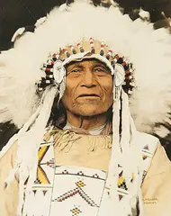 Harry Pollard, Savage Hunting Eagle [Stony], 1910, hand coloured photograph on paper