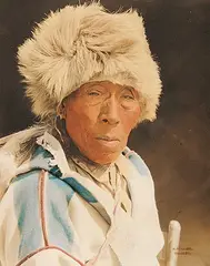 Harry Pollard, Night Gypsy [Blackfoot], hand coloured photograph on paper