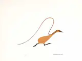 Kenneth Benjamin Chee Chee, Running Goose #66/150, colour silkscreen on paper