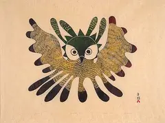 Kenojuak Ashevak, Firebird #16/50, 1969, colour stonecut on paper