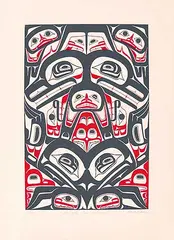 Robert S. Jackson, Grizzly Bear and Grouse #110/199, 1980, colour silkscreen on paper