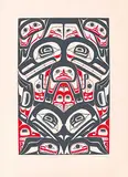 Robert S. Jackson, Grizzly Bear and Grouse #110/199, 1980, colour silkscreen on paper
