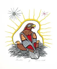 Norman Knott, Gaurdian [sic] #91/100, colour silkscreen on paper