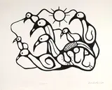 Norval Morrisseau, We Must be Childlike, Simplicity in Spirit #31/98, silkscreen on paper