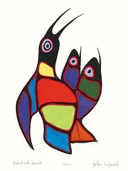 John Eric LaFord, Fish Bird Spirit, 1983, acrylic on paper