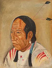 Percy Plain Woman, Shot on Both Sides, oil on paper board