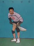 George Littlechild, Ross Powless, Ontario, 1988, mixed media on paper