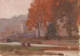 John William Beatty, Untitled - City Park, 1908, oil on paper board