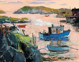 Horace Champagne, Salmon Sky and Ocean - Ile Aux Morts, Newfoundland