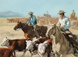 Richard Audley Freeman, Dusty Work, oil on wood board