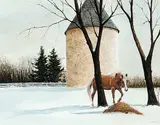 Leonard James Gibbs, Untitled - Horse in Grainery in Winter