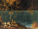 Untitled - Ghost Lake by Roland Gissing, oil on canvas, sold Nov 2007