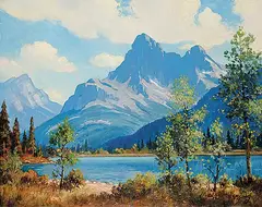 Roland Gissing, Bow River Near Exshaw, oil on canvas