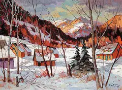 Claude Langevin, Dans la Clairiere, oil on canvas