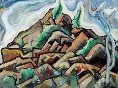 Kenneth Loveless, Untitled - Craggy Mountain Top, oil on wood board