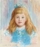 Manly MacDonald, Untitled - Portrait of a Young Girl, pastel on paper