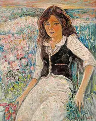 John Beatty Newman, Portrait of Innocence II, oil on wood board