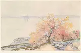 Wild Cherry #239 by Walter J. Phillips, 1927, colour wood block on paper, sold Nov 2007