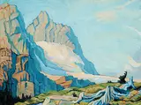 Mt. Bident by Margaret Shelton, oil on canvas board, sold Nov 2007