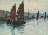 David Martin, Evening - Tarbert, oil on canvas