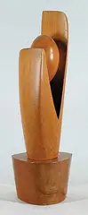 Peter Paul Ochs, Untitled - Abstract Egg, wood sculpture