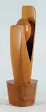 Peter Paul Ochs, Untitled - Abstract Egg, wood sculpture
