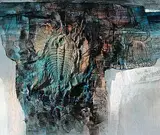 John Benjamin Taylor, Badlands, 1968, acrylic and collage on canvas