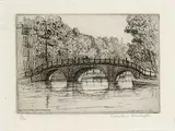 Caroline Armington, Un Petit Pont A Amsterdam #9/100, 1926, etching on paper