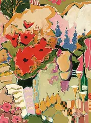 Ici, on Entendait comme une Musique by Claudette Castonguay, 2007, acrylic on canvas, sold Nov 2007