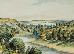 Herbert Earle, Untitled - Bow River, watercolour on paper