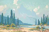 Roland Gissing, Inspiration Valley, colour silkscreen on paper