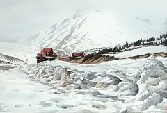 Columbia Icefields Chalet by Alfredo Guzman-Schwartz, 1984, watercolour on paper, sold Nov 2007