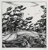 A. Y. Jackson, Lake Superior, 1925, relief print on paper