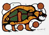 Norval Morrisseau, Sacred Bear #66/99, 1976, colour silkscreen on paper