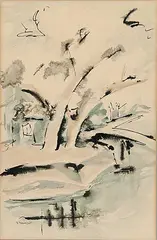 William Perehudoff, Untitled - Abstract Landscape, watercolour on paper