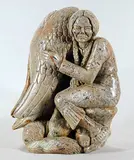 Clifford Pettman, Divinitie's Dream, Isaiah II, brown and green stone carving
