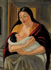 Kathleen Potter, Mother and Child, 1958, oil on canvas