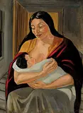 Kathleen Potter, Mother and Child, 1958, oil on canvas