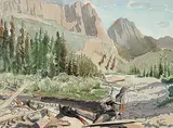 Untitled - Dry Riverbed by Margaret Shelton, 1947, watercolour on paper, sold Nov 2007