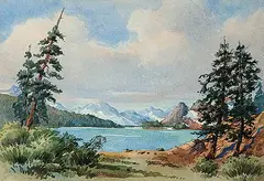 John Sugden Tempest, Dolomite L., watercolour on paper