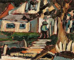 Jacques Tremblay, St. Jacques N.B., 1981, oil on canvas