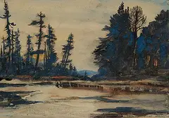 Gordon Kit Thorne, Lost Lagoon, 1936, watercolour on paper