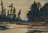 Gordon Kit Thorne, Lost Lagoon, 1936, watercolour on paper